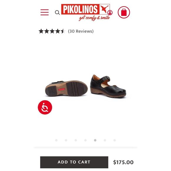 PIKOLINOS Granada Mary Jane Leather Black Leather Size 8.5 US/39 EU - Picture 7 of 7